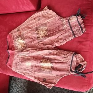 Handmade Harem Pants, Medium, Blood Orange